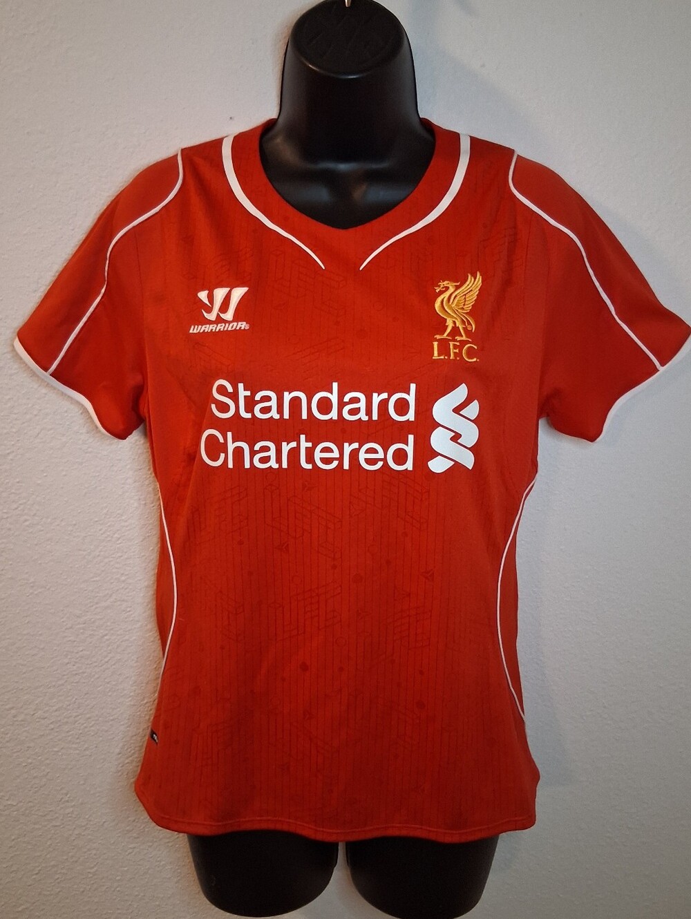 Liverpool LFC Gerrard Women's Sz 8 Medium Soccer Jersey Warrior 2014-15 Home